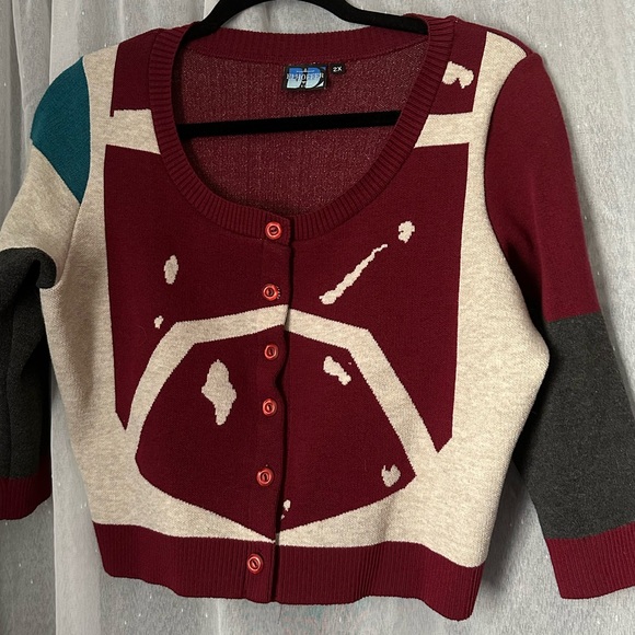 Elhoffer Designs Mandalorian cropped cardigan - Picture 2 of 4